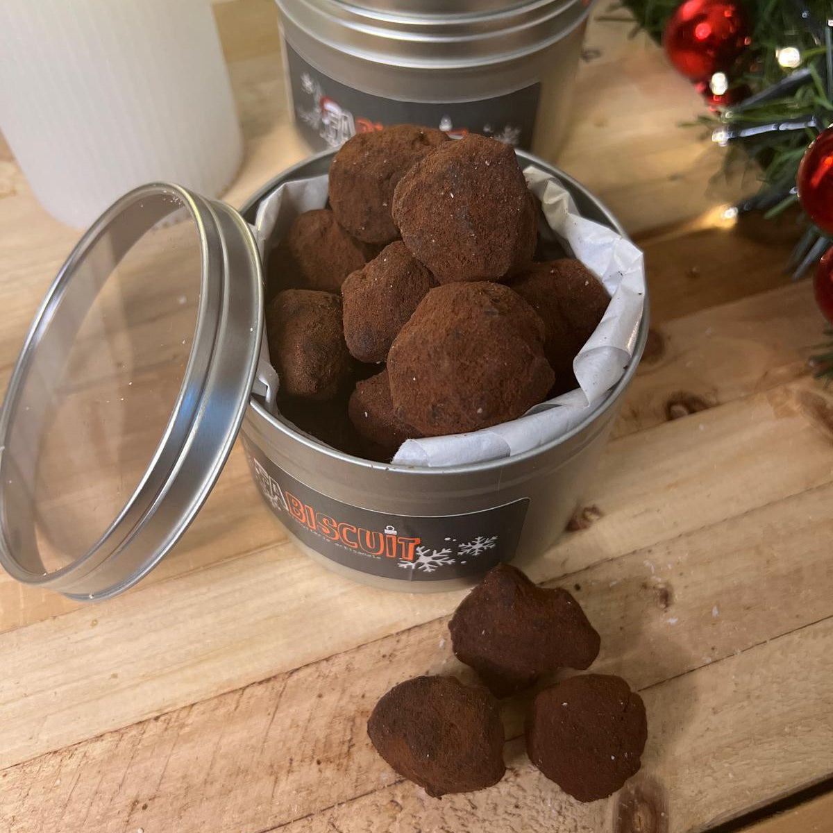 Ballotin truffes chocolat noir / cacao