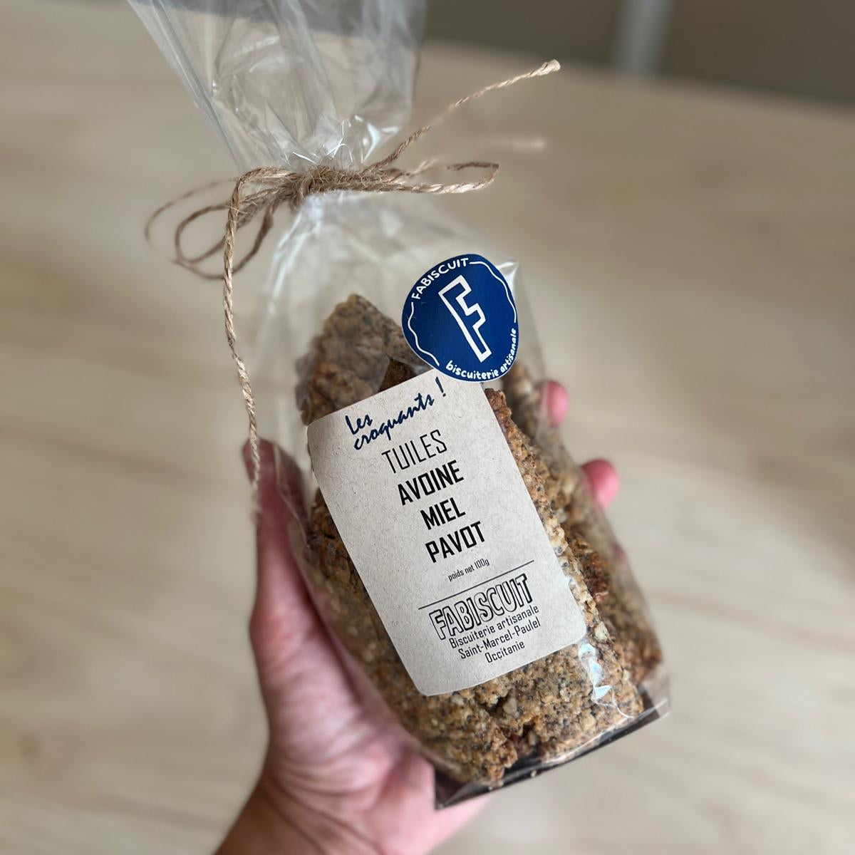 Tuile avoine, miel et pavot